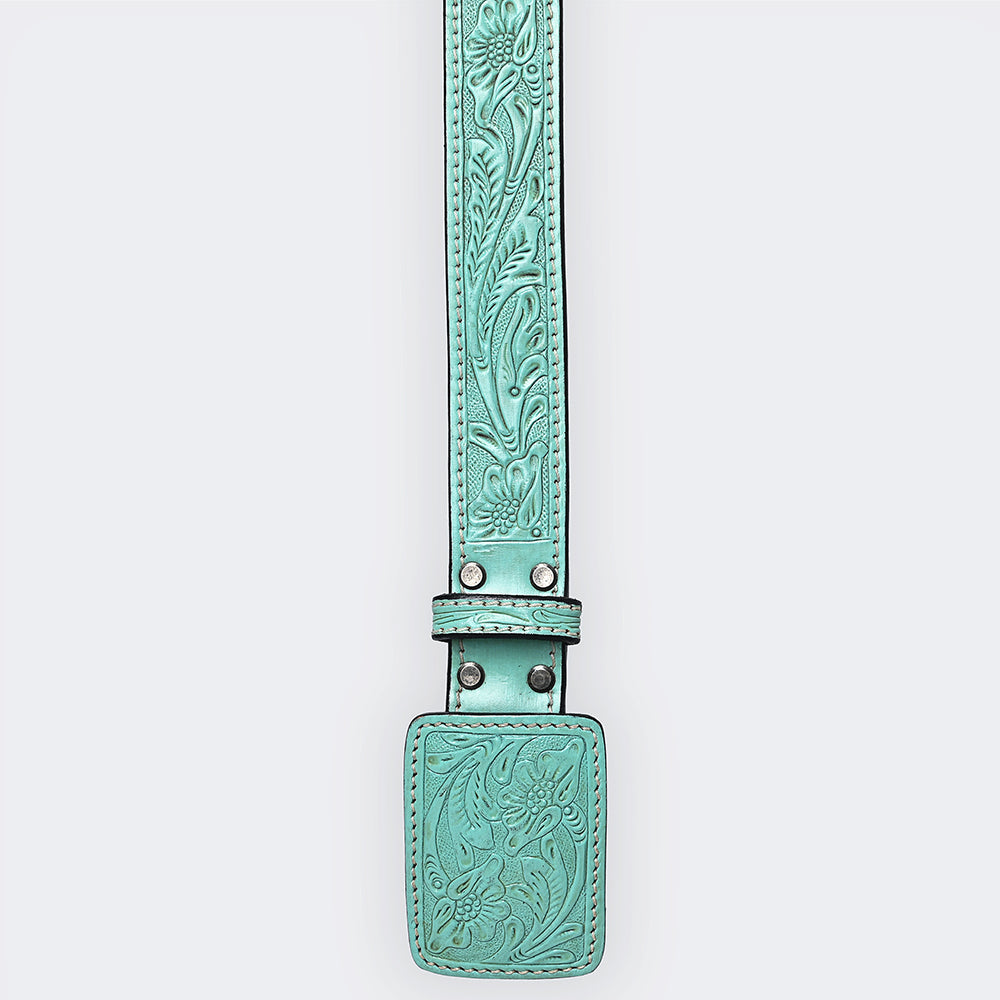 American Darling ADBLF214-L Beautifully Hand Tooled Genuine American Leather Belt Men and  Women