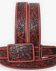 American Darling ADBLF216-L Beautifully Hand Tooled Genuine American Leather Belt Men and  Women