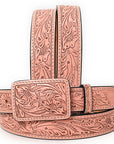 American Darling ADBLF218-L Beautifully Hand Tooled Genuine American Leather Belt Men and  Women