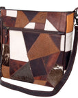 OHLAY MESSENGER  Hair-on Genuine Leather women bag western handbag purse