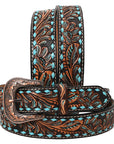 HILASON W. Genuine Leather Belt for Men Women Cowboy Cowgirl Handmade