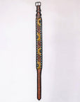 HILASON Western Genuine Leather Heavy Duty Hand Painted Dog Collar