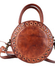 Never Mind Nmbgm136A Canteen Vintage Handmade Genuine Cowhide Leather Women Bag Western Handbag Purse
