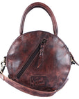 Never Mind Nmbgm136B Canteen Vintage Handmade Genuine Cowhide Leather Women Bag Western Handbag Purse