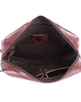 Never Mind Nmbgm137C Toiletry Vintage Handmade Genuine Cowhide Leather Women Bag Western Handbag Purse