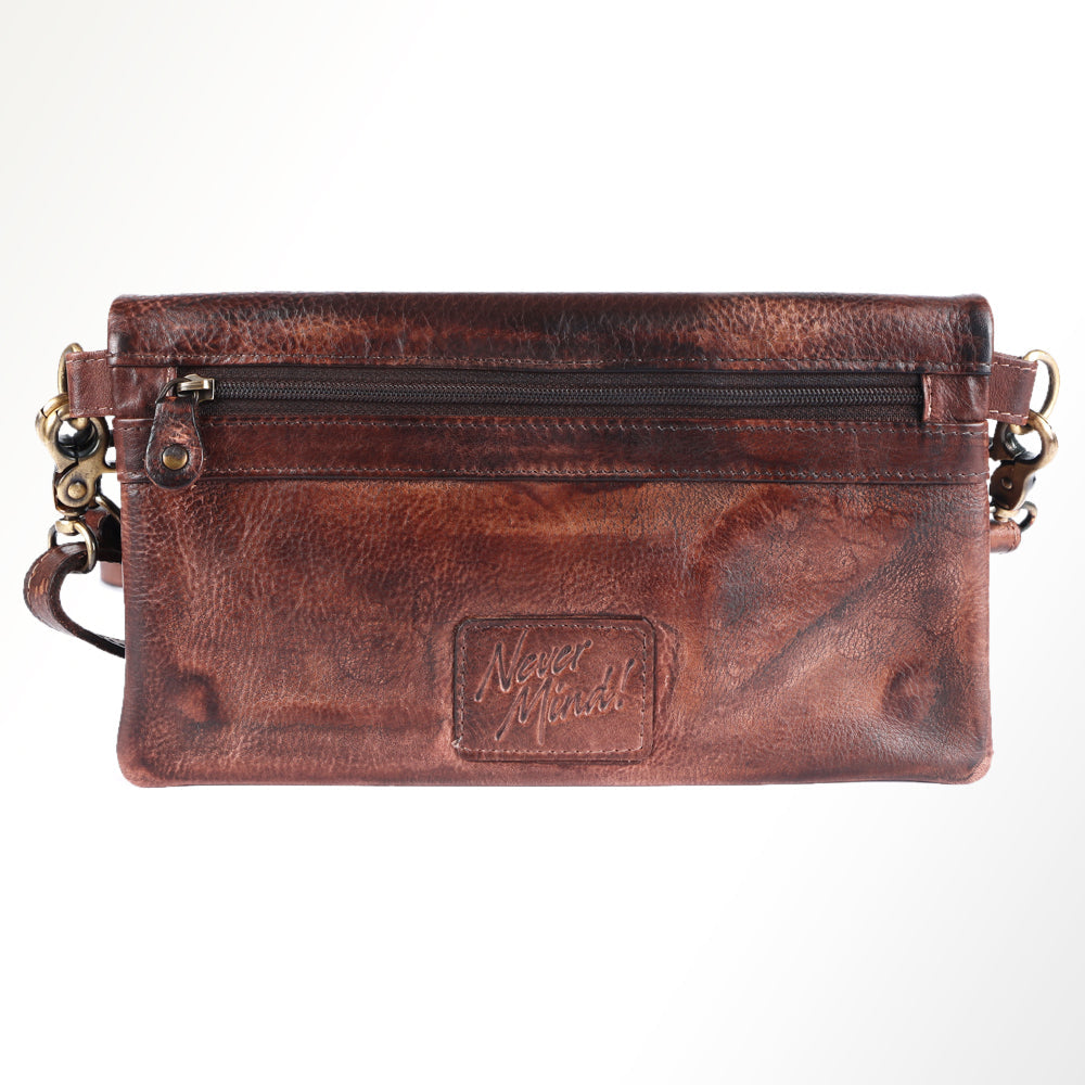 Never Mind Nmbgm140B Wallet Vintage Handmade Genuine Cowhide Leather Women Bag Western Handbag Purse