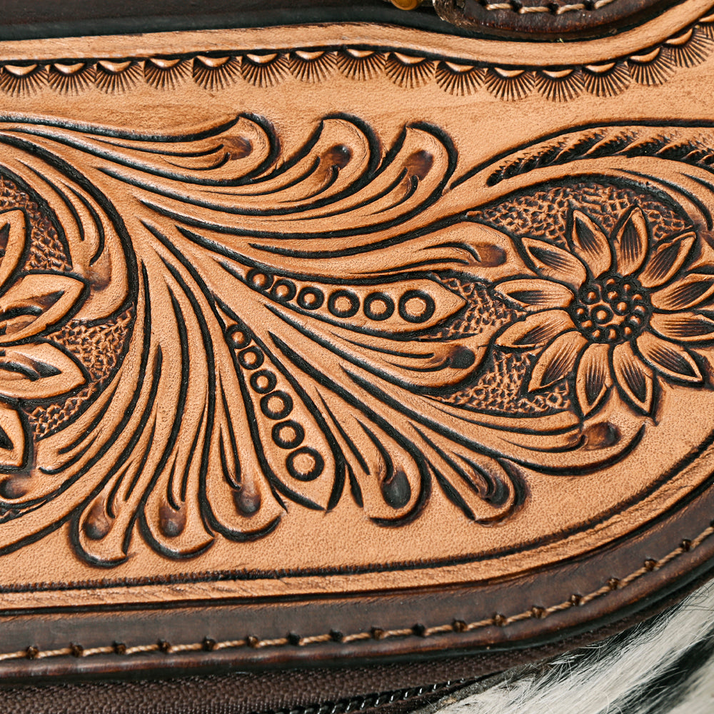 ADBGA411 American Darling Hand Tooled Hair On Genuine Leather Women Bag Western Handbag Purse