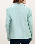 ADBZ034 Genuine leather Hand tooled hand carved Women Blazer dress jacket ladies Girl