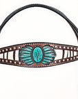 Comfytack Western Horse Hand Painted Genuine Leather Headstall Brown