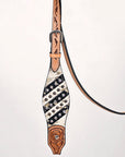 HILASON Western Horse Headstall & Breast Collar American Leather Floral Carving