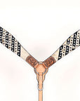 HILASON Western Horse Headstall & Breast Collar American Leather Floral Carving