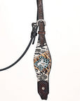 HILASON Western Horse Headstall Breast Collar Leather Brown