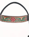 HILASON Western Horse Headstall & Breast Collar American Leather Floral Carving