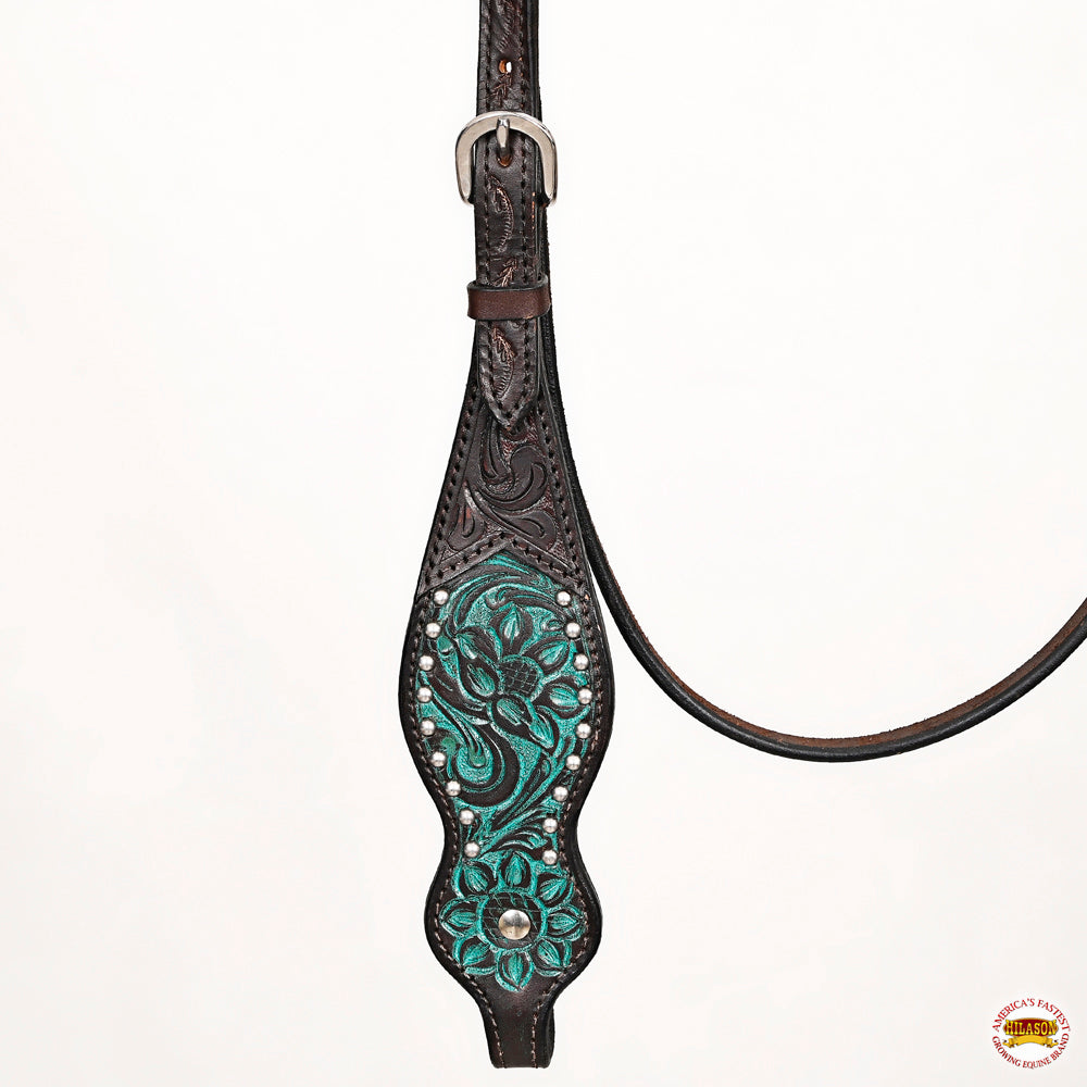 HILASON W. H. Headstall Breast Collar Leather Brown – Hilason