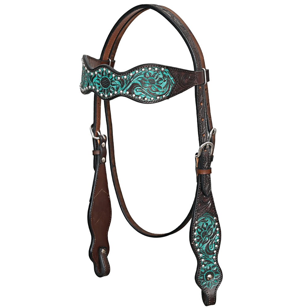HILASON W. H. Headstall Breast Collar Leather Brown – Hilason