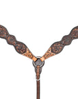 HILASON Western Horse Headstall Breast Collar Leather Brown