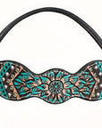 Hand-Carved Leather Western Headstall And Breast Collar Set For Training And Showing