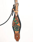 HILASON Western Horse Headstall & Breast Collar American Leather Floral Carving