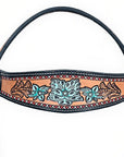 HILASON Western Horse Headstall & Breast Collar American Leather Floral Carving