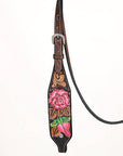 Hand-Carved Leather Western Headstall And Breast Collar Set For Training And Showing