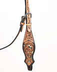 HILASON Western Horse Headstall Breast Collar Leather Tan