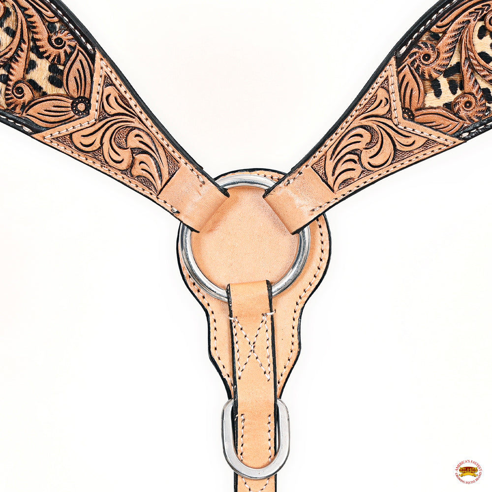 HILASON Western Horse Headstall Breast Collar Leather Tan