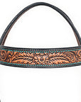 Hand-Carved Leather Western Headstall And Breast Collar Set For Training And Showing