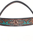 Hand-Carved Leather Western Headstall And Breast Collar Set For Training And Showing