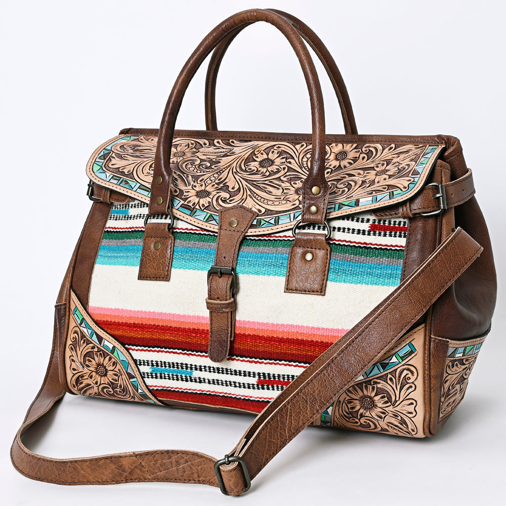 ADBG1191 American Darling Hand Tooled Saddle Blanket Genuine Leather Women Bag Western Handbag Purse