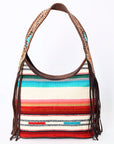 Hobo Hair On Saddle Blanket Genuine Leather Western Bag For Women