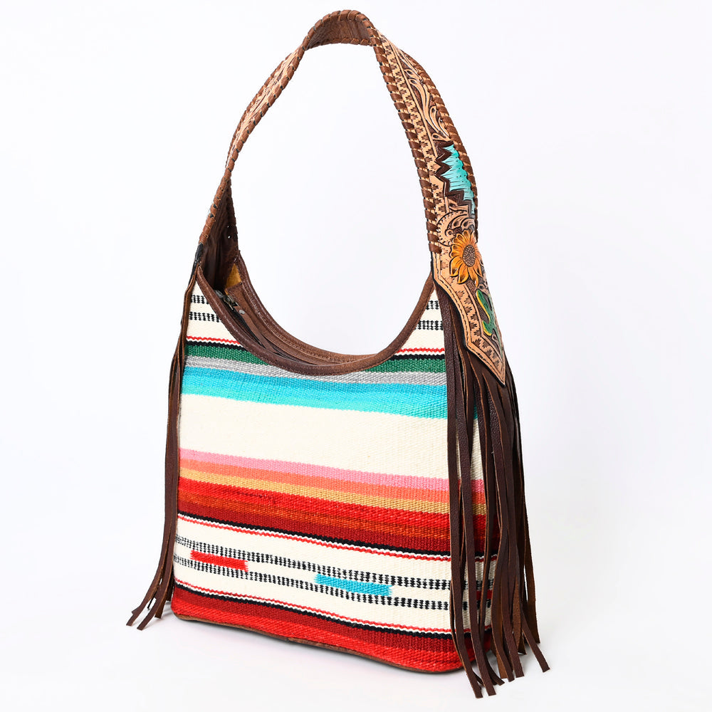 Hobo Hair On Saddle Blanket Genuine Leather Western Bag For Women