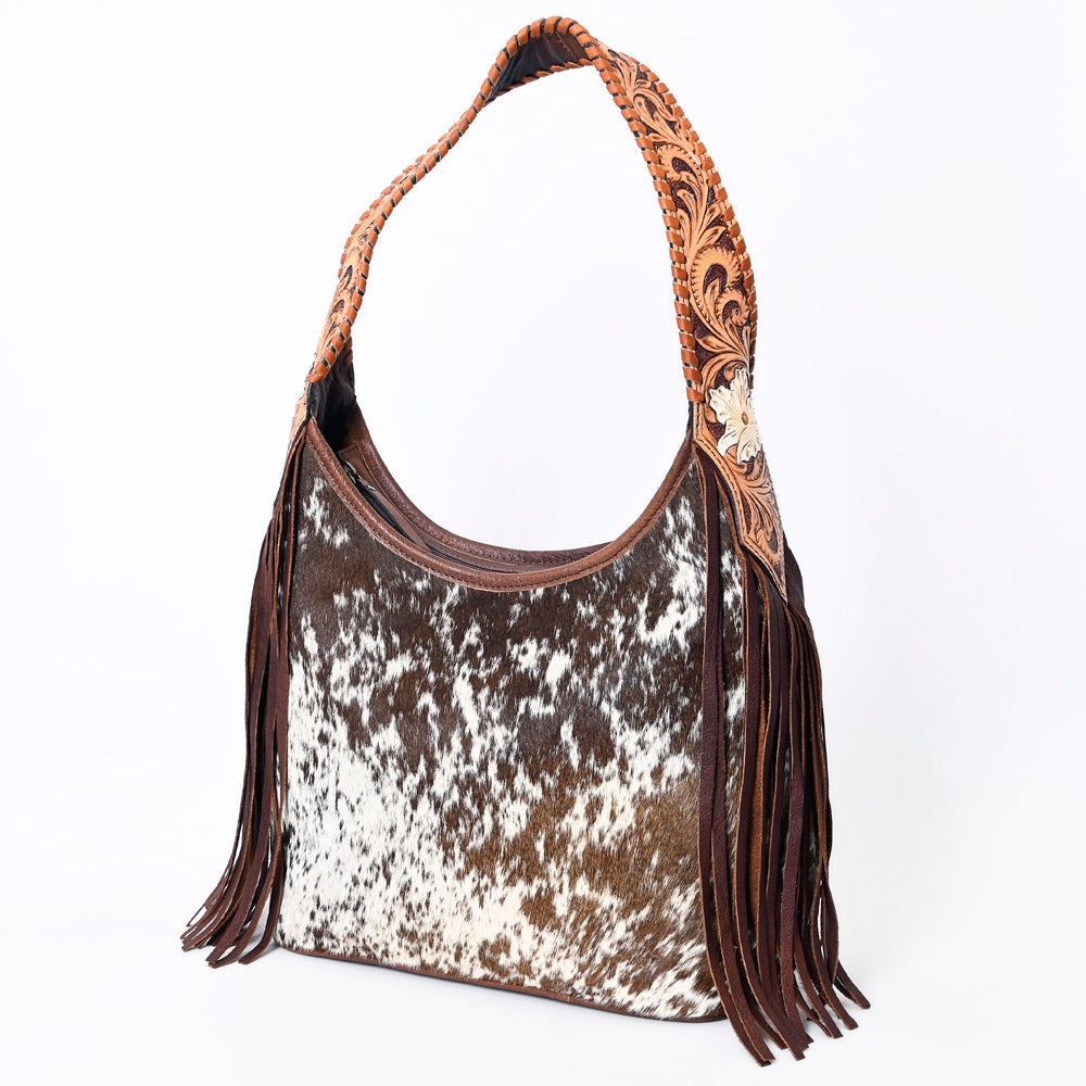 Hobo Hair On Saddle Blanket Genuine Leather Western Bag For Women