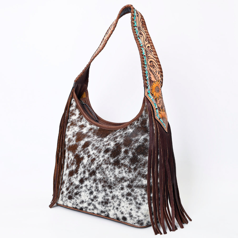 Hobo Hair On Saddle Blanket Genuine Leather Western Bag For Women