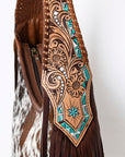 Hobo Hair On Saddle Blanket Genuine Leather Western Bag For Women