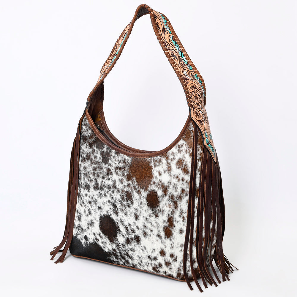 Hobo Hair On Saddle Blanket Genuine Leather Western Bag For Women