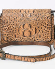 American Darling ADBG1193 Wallet Crocodile Embossed Genuine Leather Women Bag Western Handbag Purse