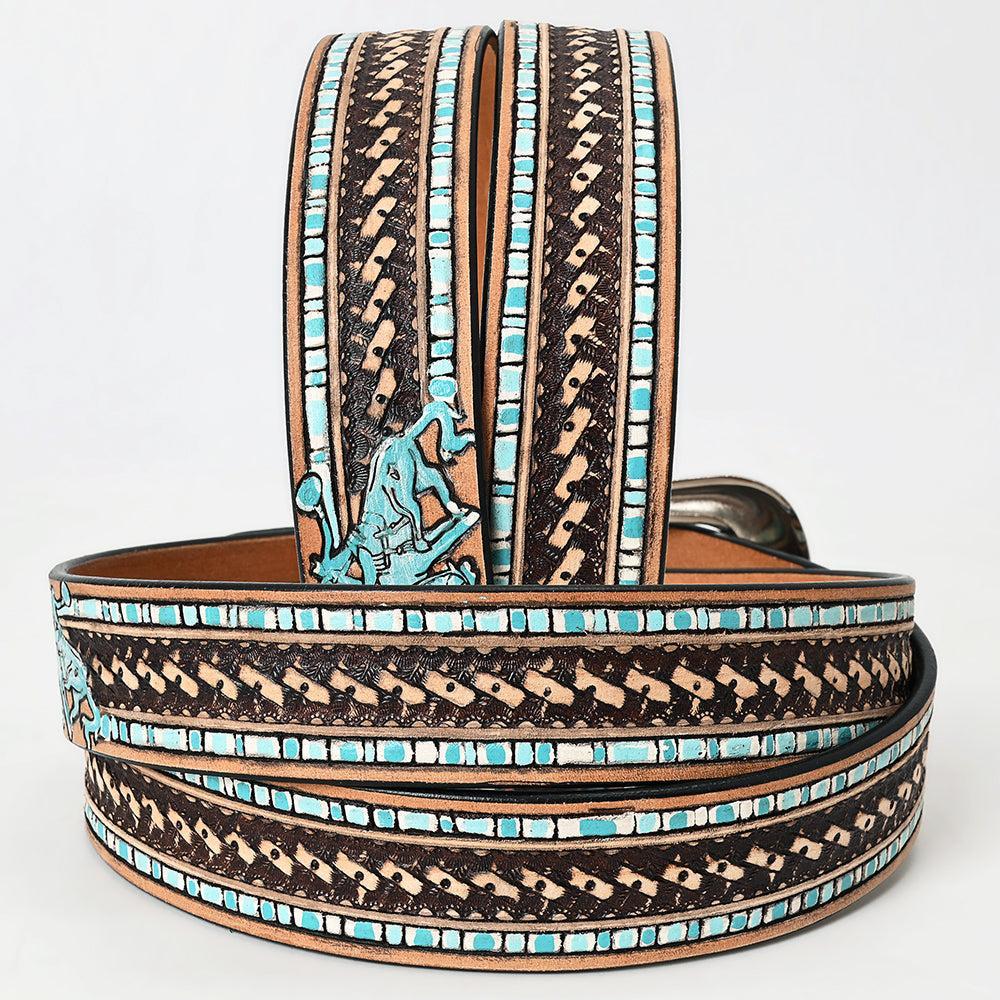 Beautifully hand tooled Genuine American Leather Belt Men and  Women