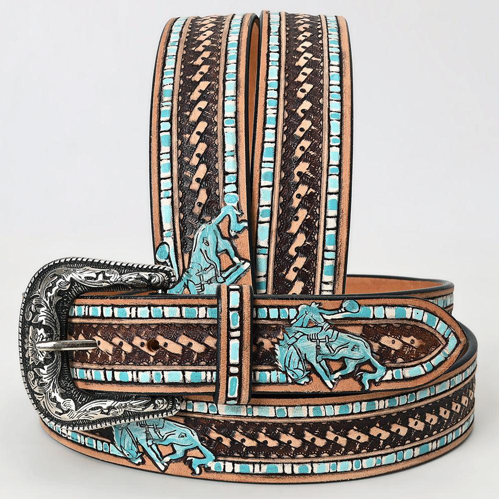 Beautifully hand tooled Genuine American Leather Belt Men and  Women