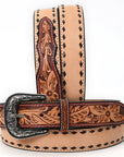 American Darling ADBLF223-L Beautifully Hand Tooled Genuine American Leather Belt Men and  Women