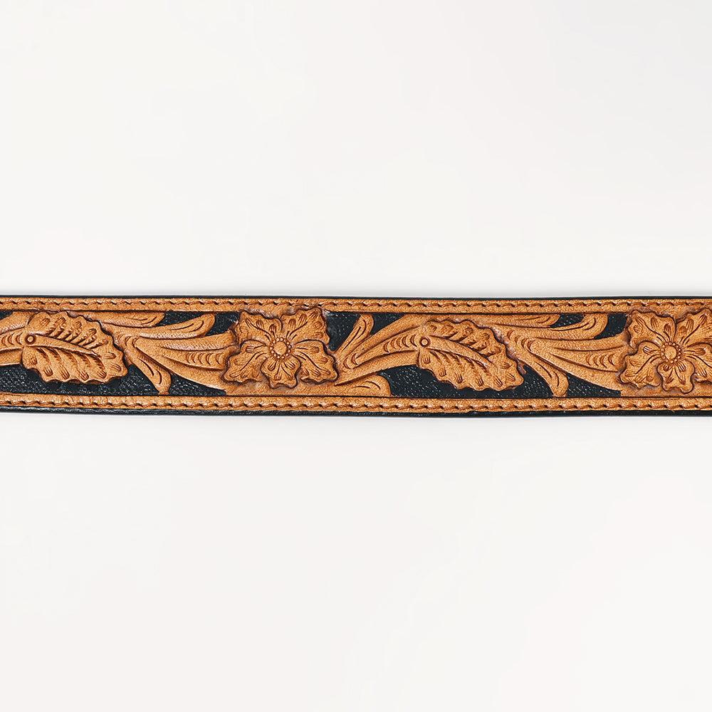 American Darling ADBLF225-L Beautifully Hand Tooled Genuine American Leather Belt Men and  Women