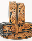 American Darling ADBLF225-L Beautifully Hand Tooled Genuine American Leather Belt Men and  Women