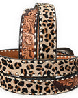 American Darling ADBLF227-L Beautifully Hand Tooled Hair-On Genuine American Leather Belt Men and  Women