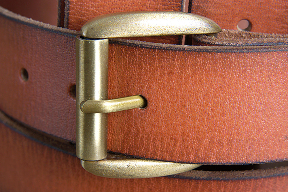 HILASON Western Genuine Leather Belt for Handmade Unisex Full Grain Heavy Duty Belt Tan