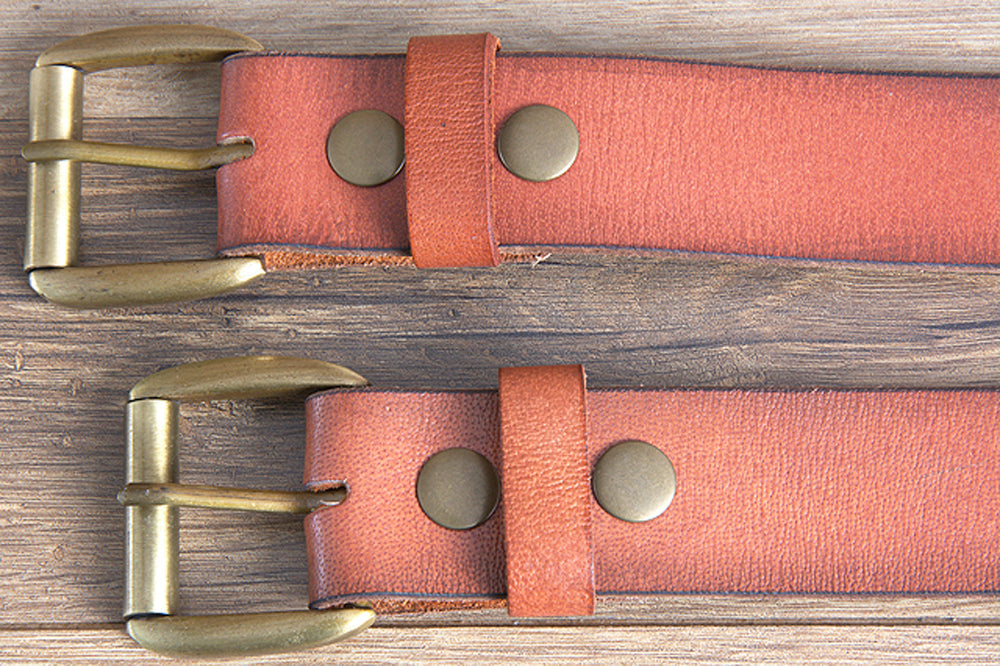 HILASON Western Genuine Leather Belt for Handmade Unisex Full Grain Heavy Duty Belt Tan