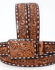 American Darling ADBLF175-L Beautifully Hand Tooled Genuine American Leather Belt Men and  Women