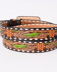 American Darling ADBLF176-L Beautifully Hand Tooled Genuine American Leather Belt Men and  Women