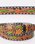 American Darling Beautifully Hand Tooled Genuine American Leather Belt Men and  Women