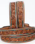 American Darling ADBLF179-L Beautifully Hand Tooled Genuine American Leather Belt Men and  Women