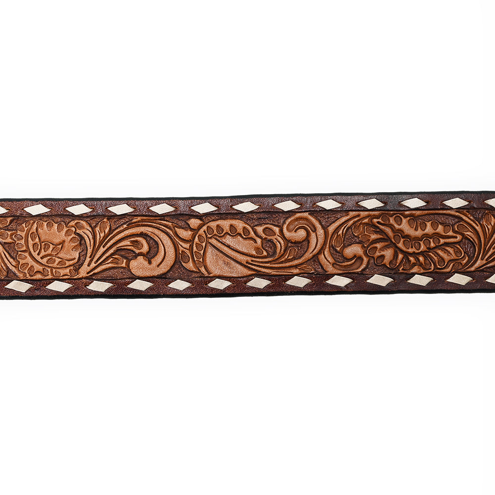 American Darling ADBLF181-L Beautifully Hand Tooled Genuine American Leather Belt Men and  Women
