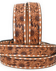 American Darling ADBLF186-L Beautifully Hand Tooled Genuine American Leather Belt Men and  Women
